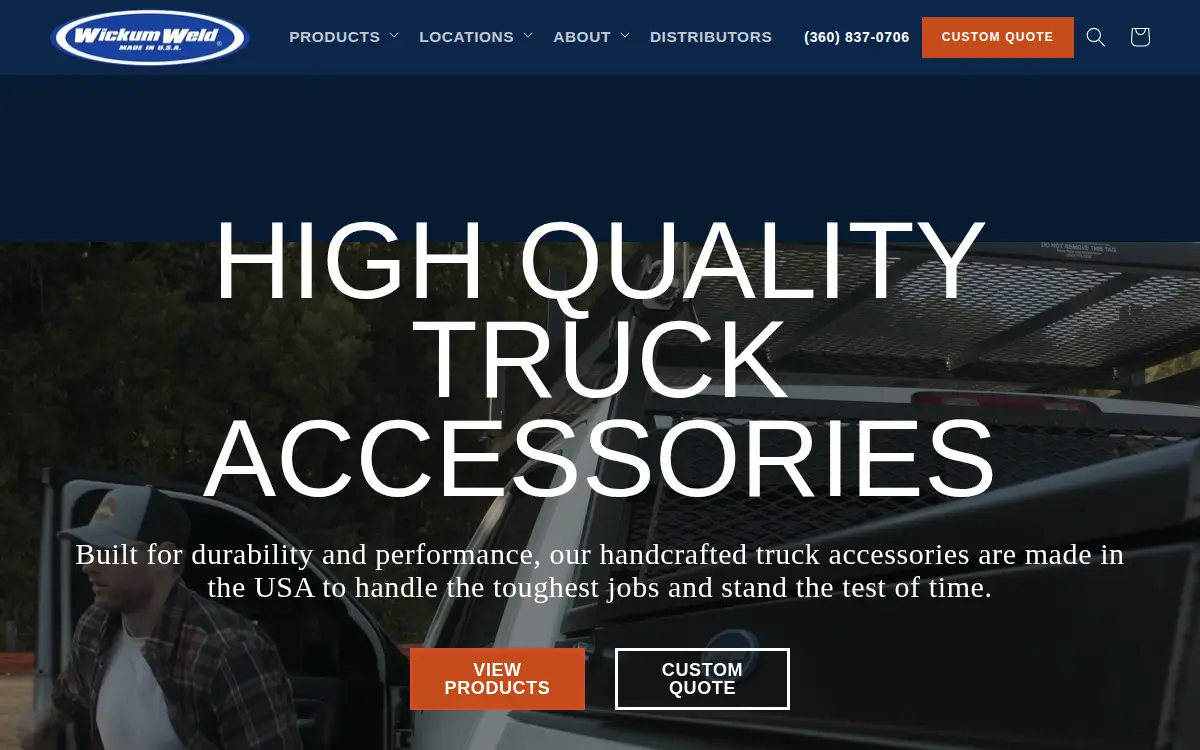 Homepage of Wickum Weld, INC.