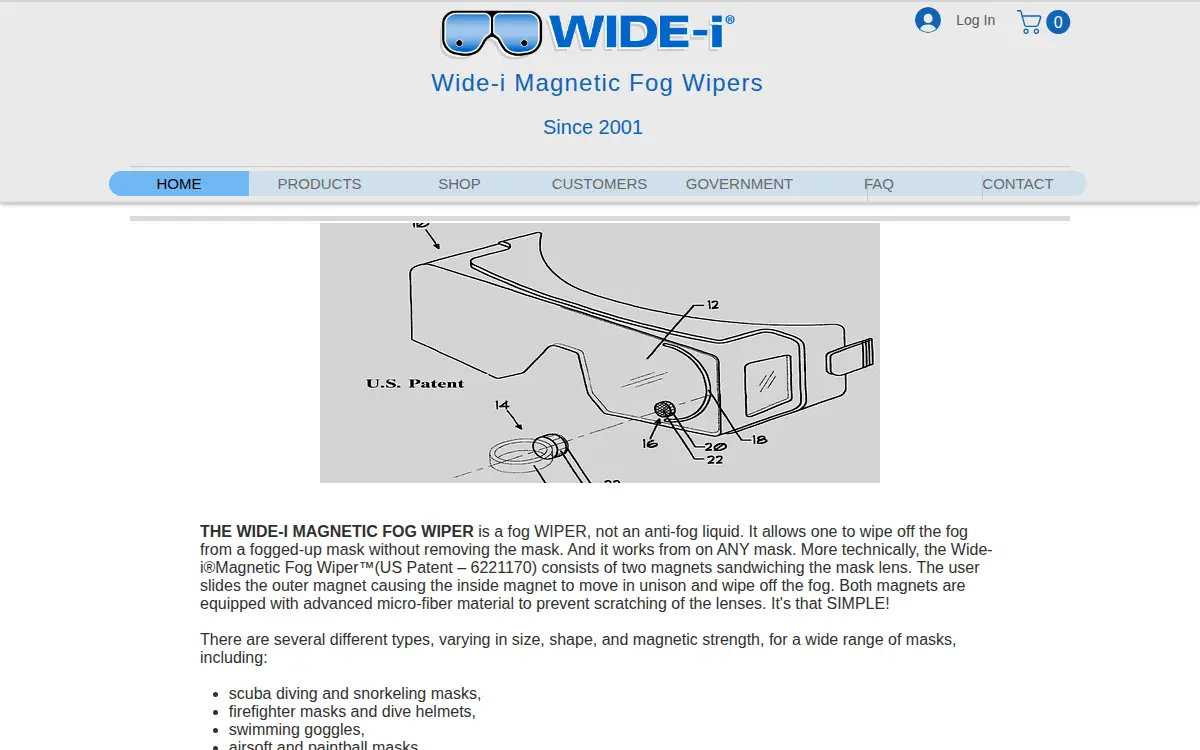 Homepage of Wide-i LLC