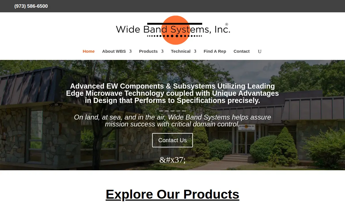 Homepage of Wide Band Systems, INC