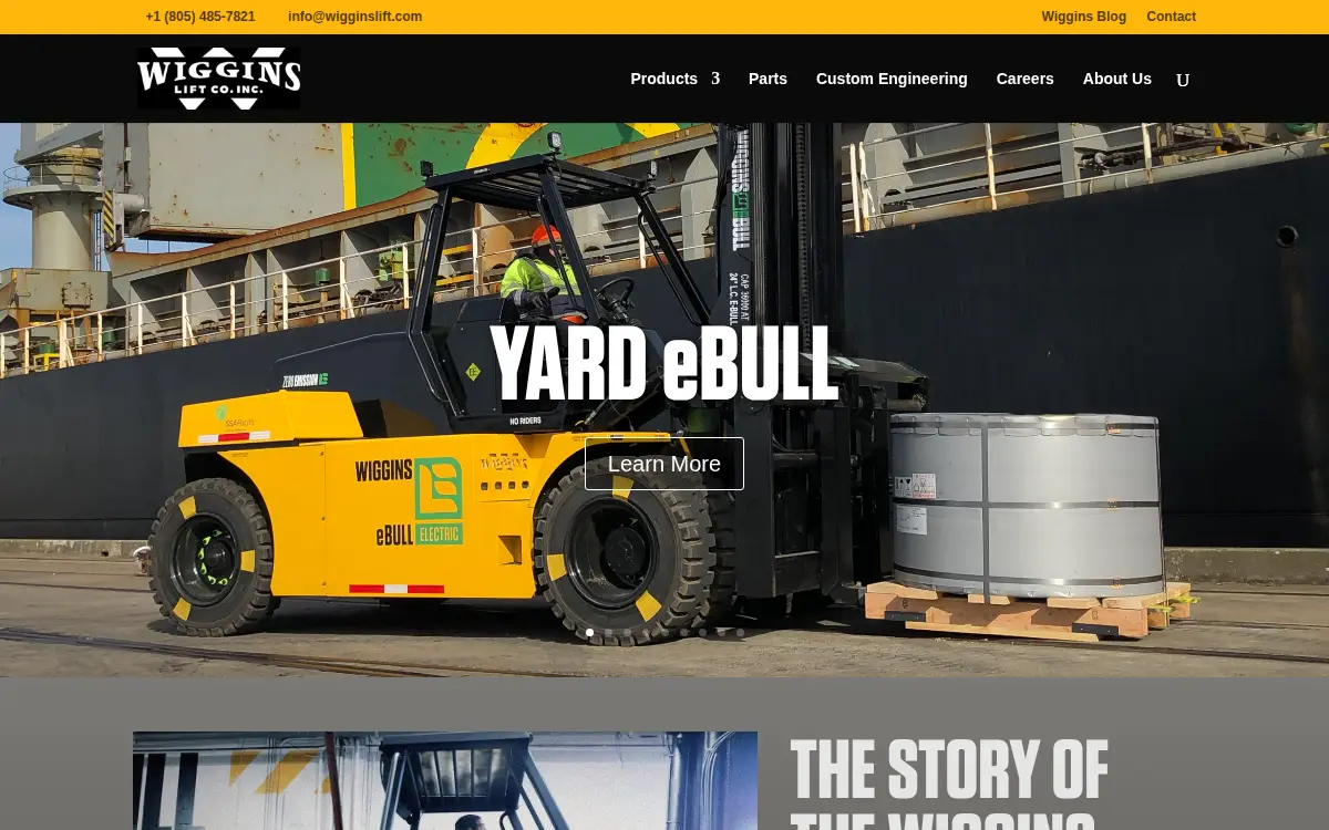 Homepage of Wiggins Lift CO INC