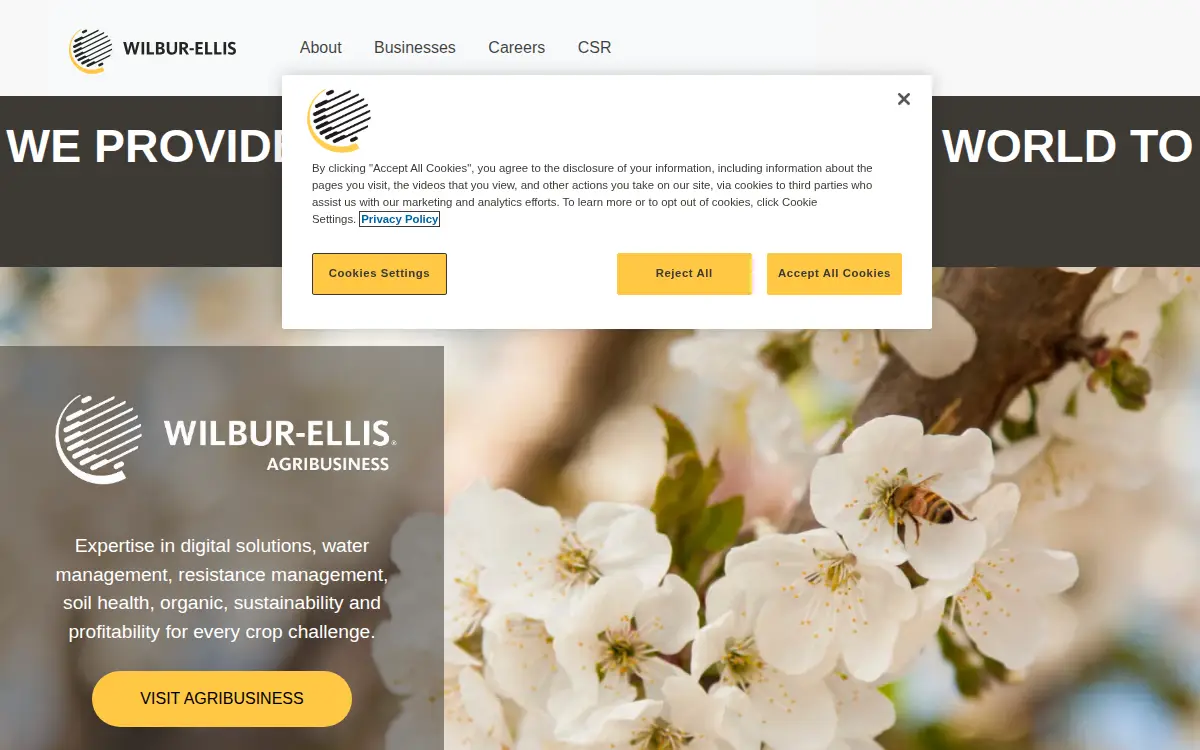 Homepage of Wilbur-ellis Company LLC