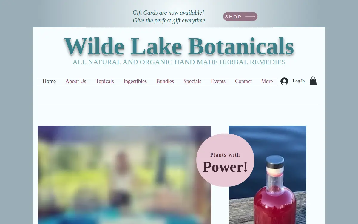 Homepage of Wilde Lake Botanicals LLC