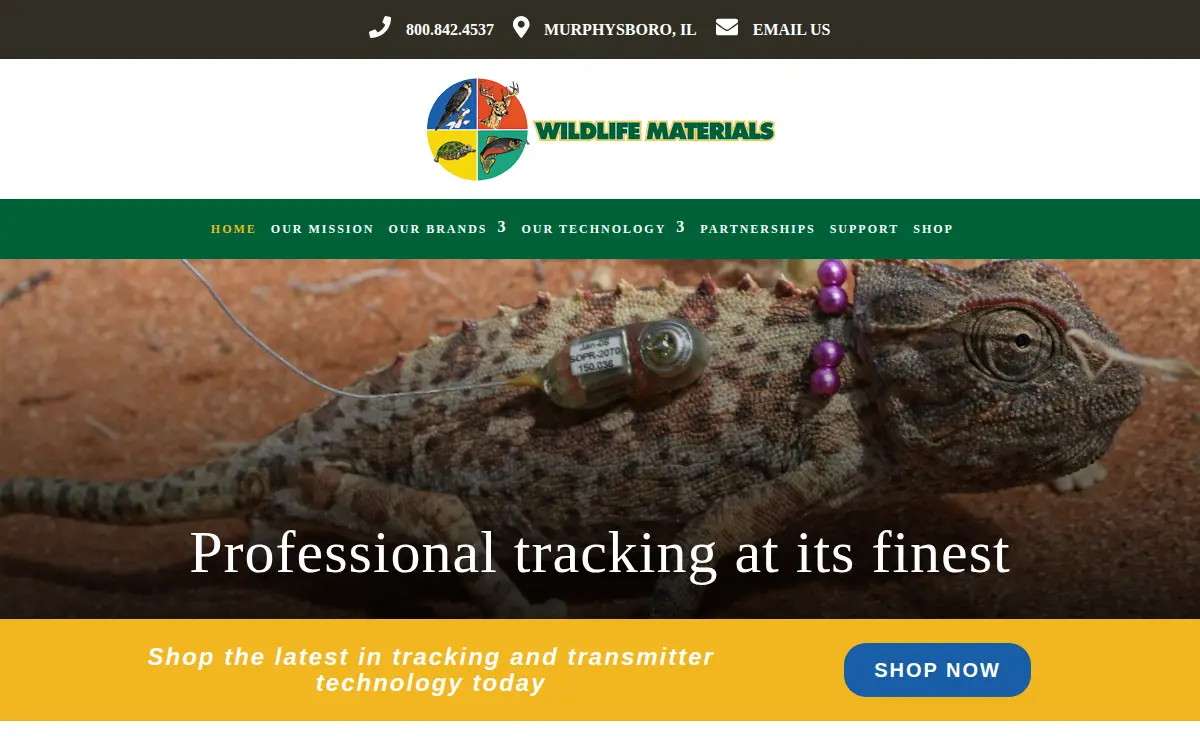 Homepage of Wildlife Materials, INC.