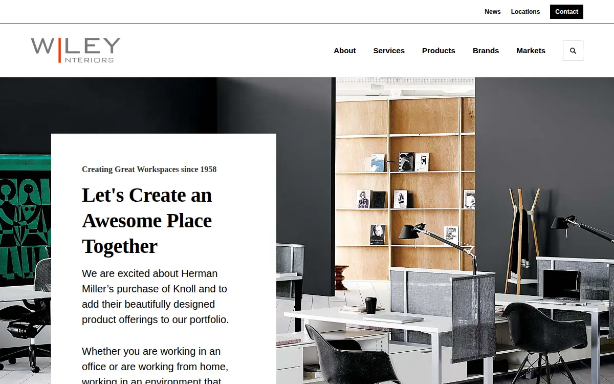 Homepage of Wiley Office Equipment CO