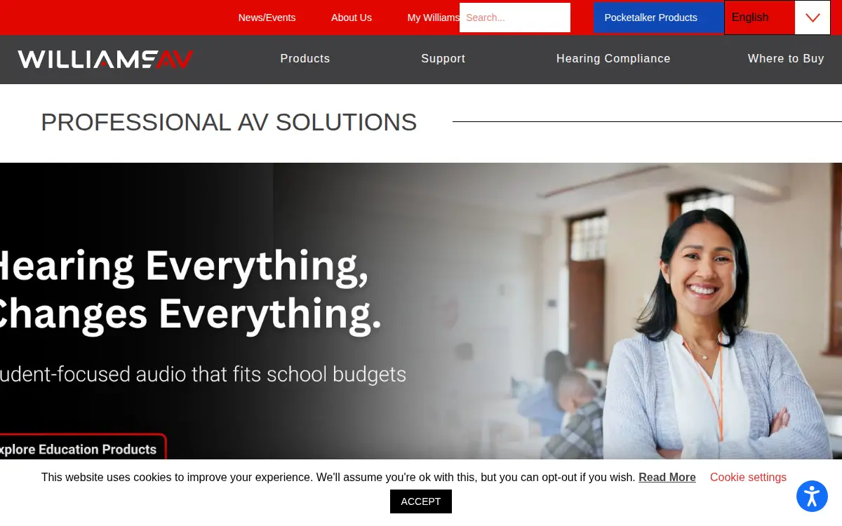Homepage of Williams Sound LLC