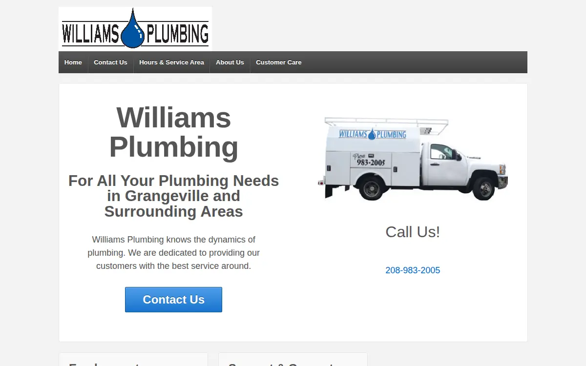 Homepage of Winkler Plumbing LLC