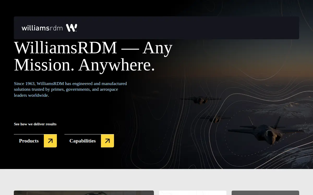 Homepage of Williamsrdm, INC.
