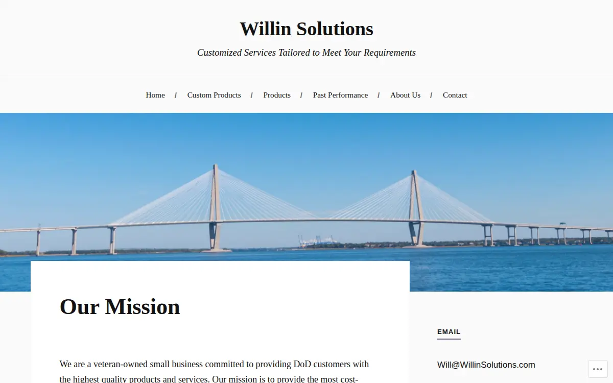 Homepage of Willin Solutions LLC