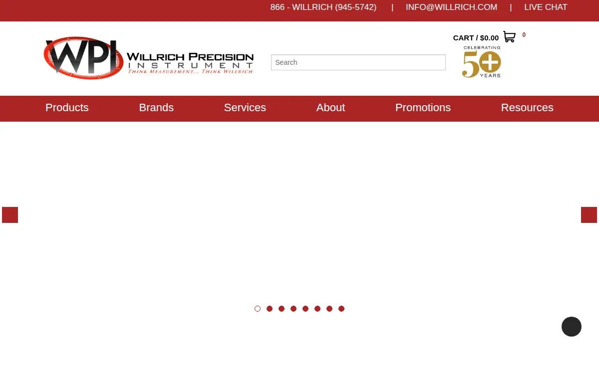 Homepage of Willrich Precision Instrument Company, INC