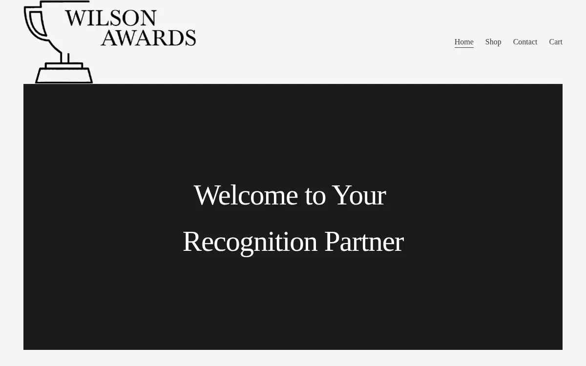 Homepage of Awards By Wilson.com of Fort Worth-dallas INC