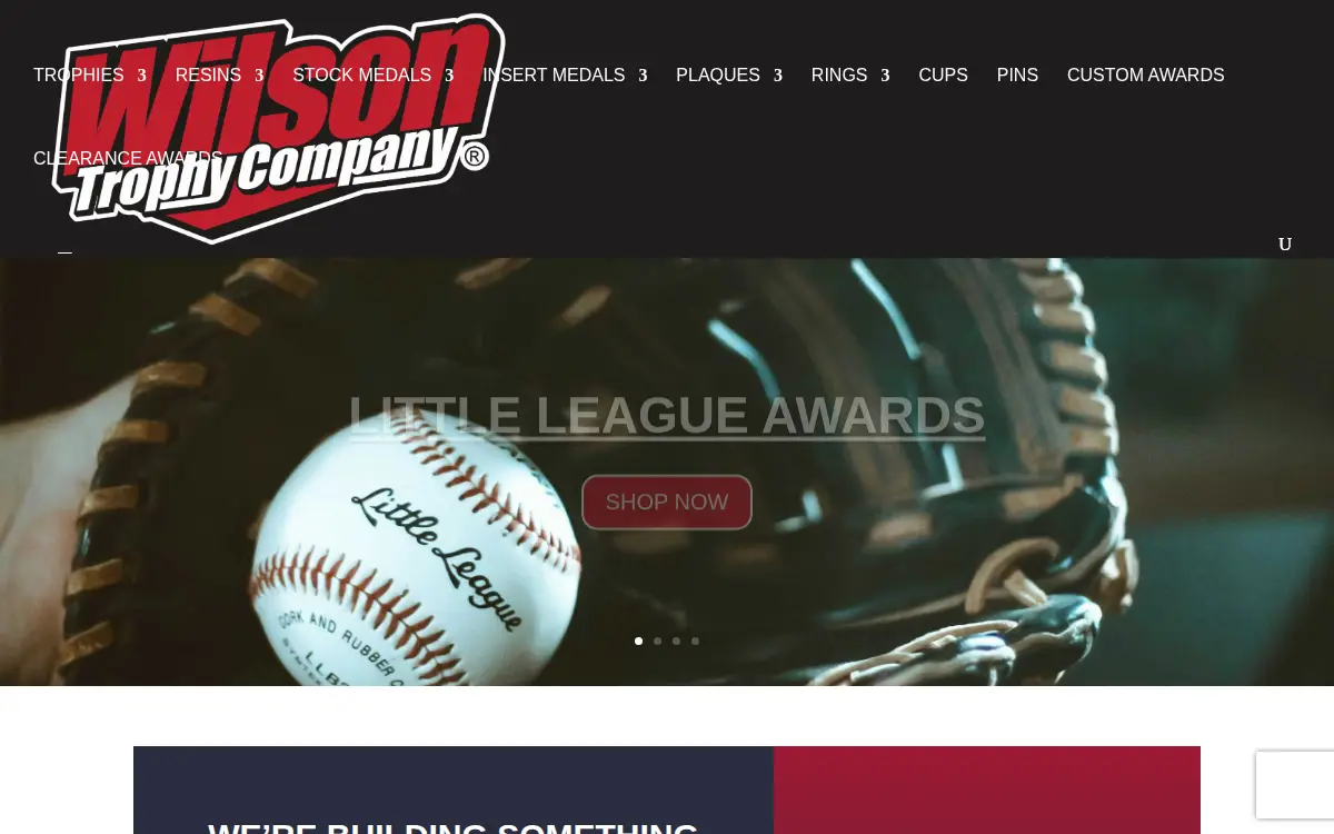 Homepage of Wilson Trophy CO. of California