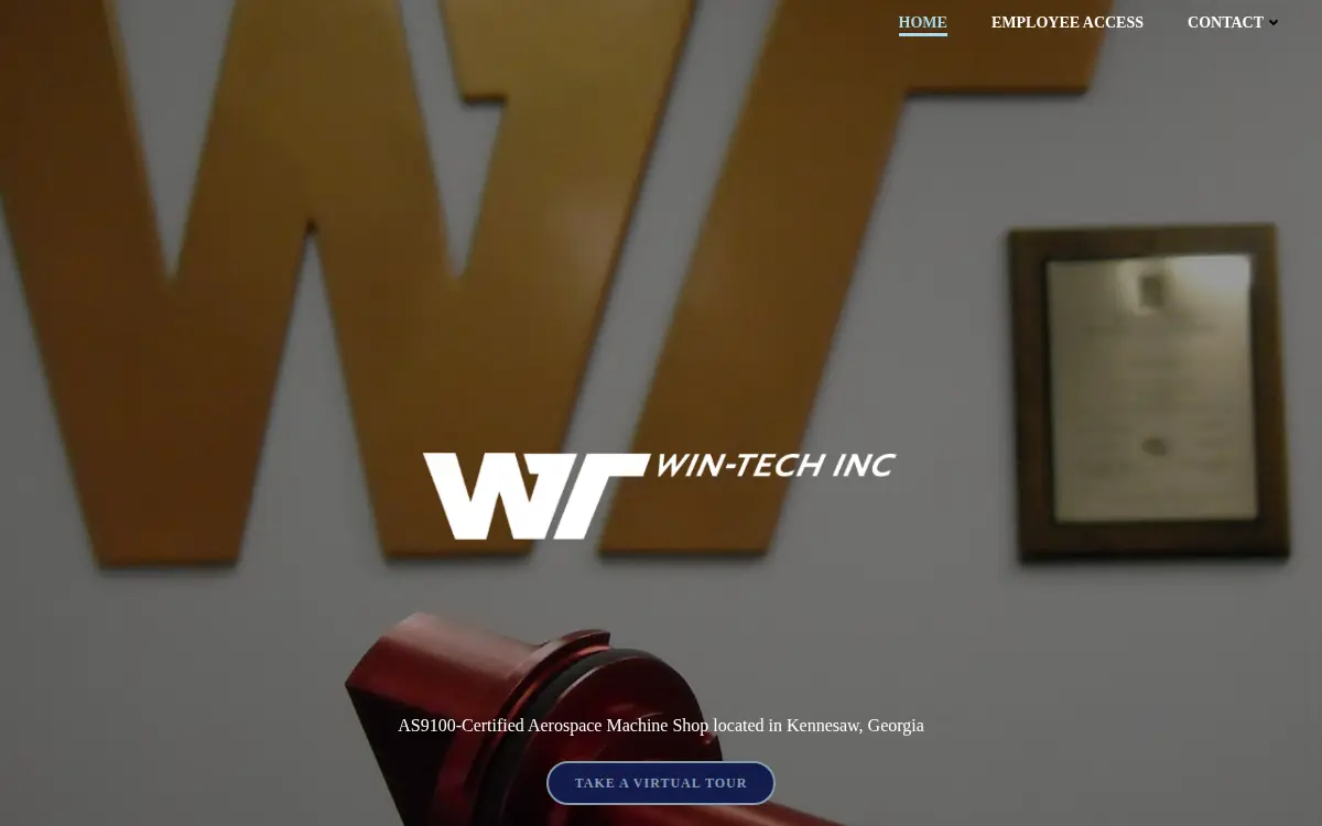 Homepage of Win-tech INC.