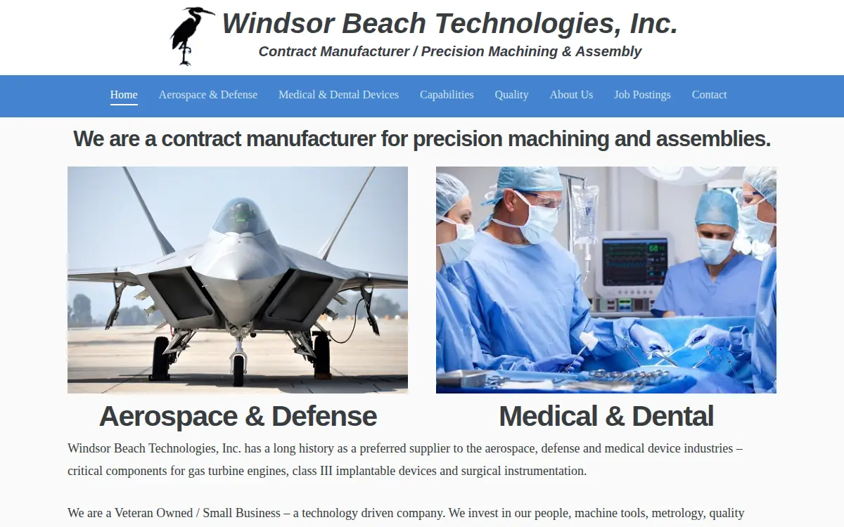 Homepage of Windsor Beach Technologies INC