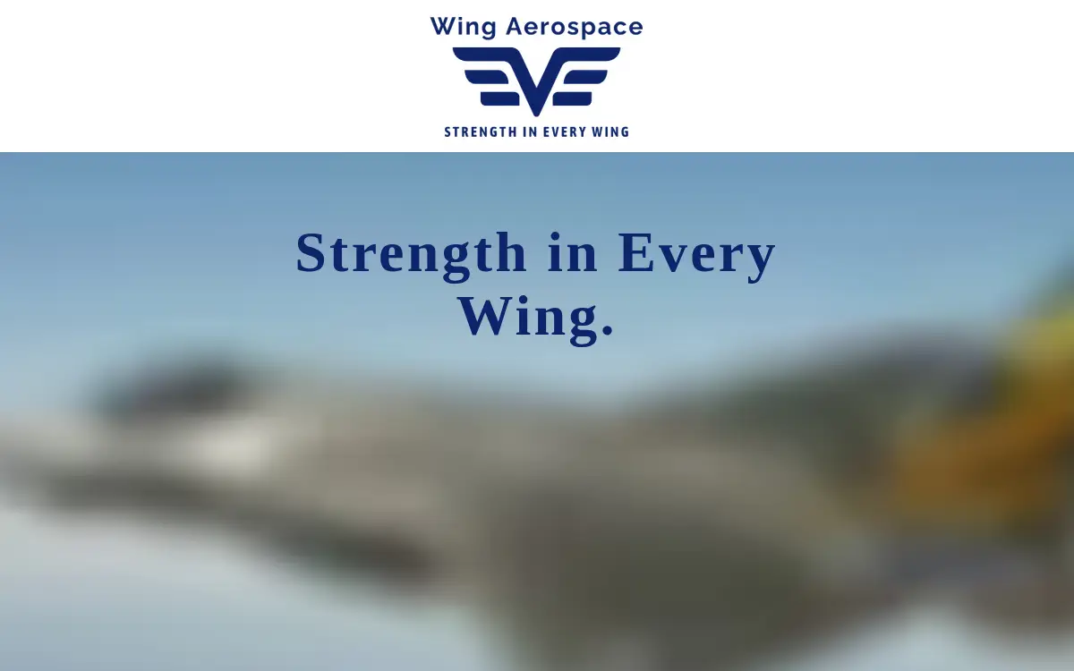 Homepage of Wing Aerospace Technologies LLC