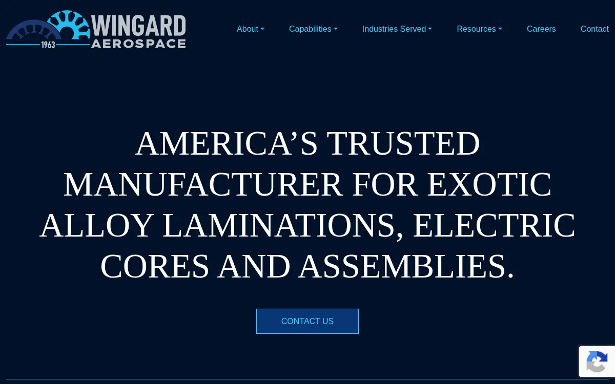 Homepage of Wingard & CO INC