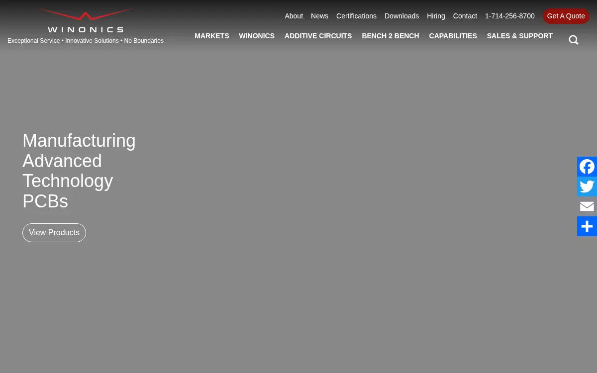 Homepage of Additive Circuits Technologies, LLC