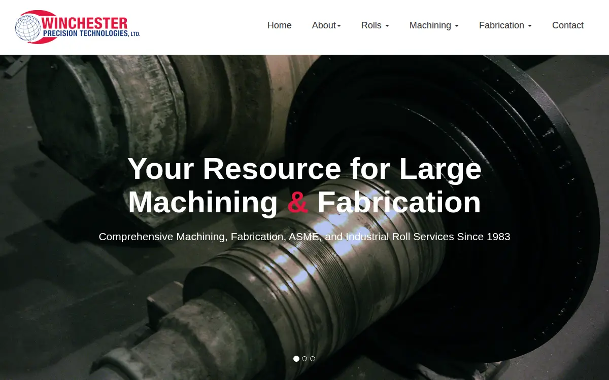 Homepage of Winchester Precision Technologies LTD