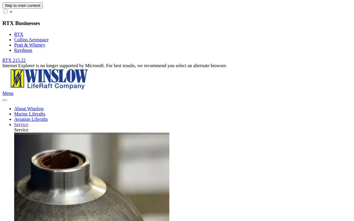 Homepage of Winslow Marine Products Corporation