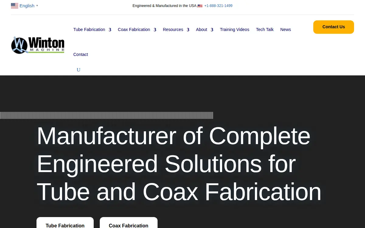 Homepage of Winton Machine Company