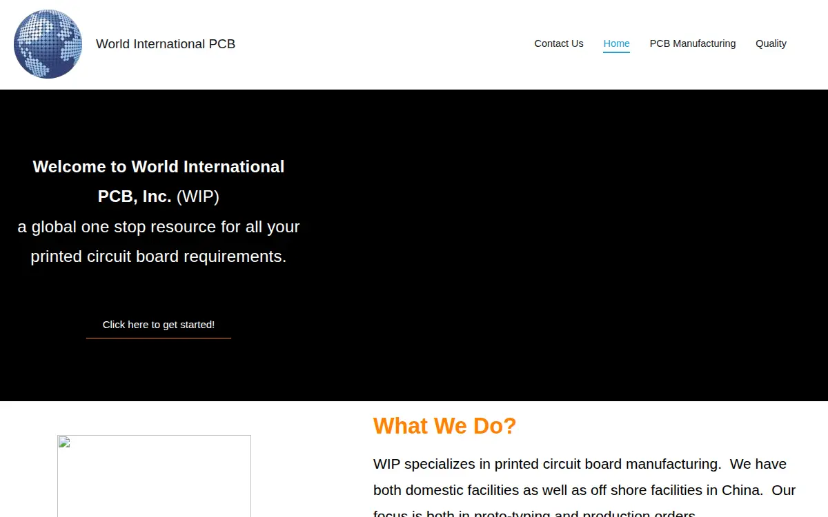 Homepage of World International Pcb, INC.