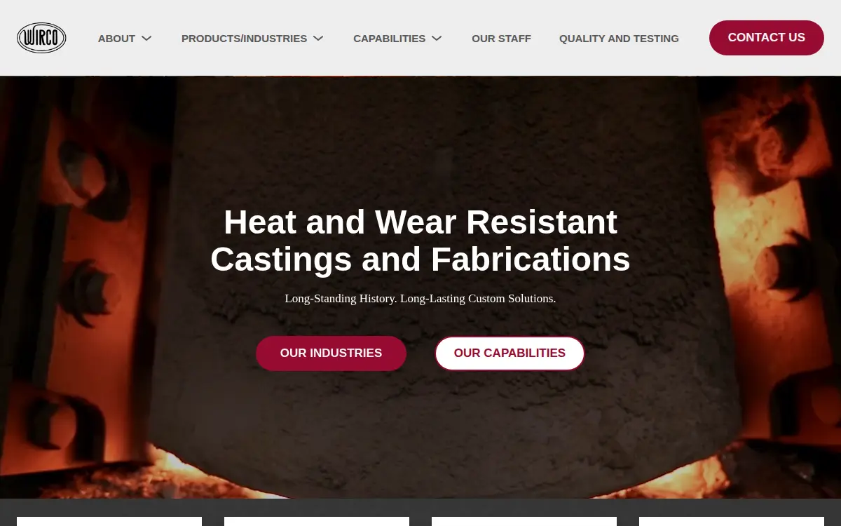 Homepage of Wirco, INC.