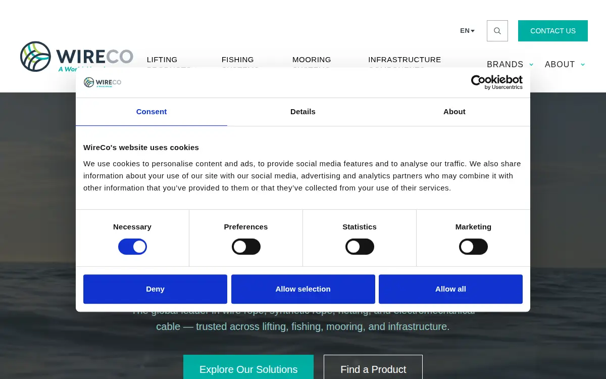 Homepage of Wireco Worldgroup INC.