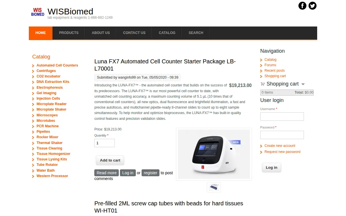Homepage of Wisbiomed LLC