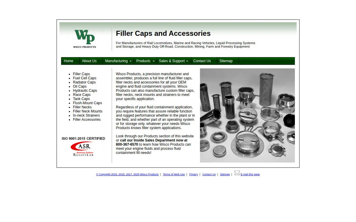 Homepage of Wisco Products INC