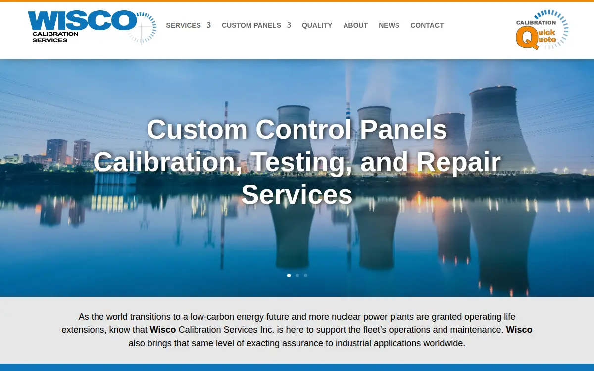Homepage of Wisco Calibration Services INC