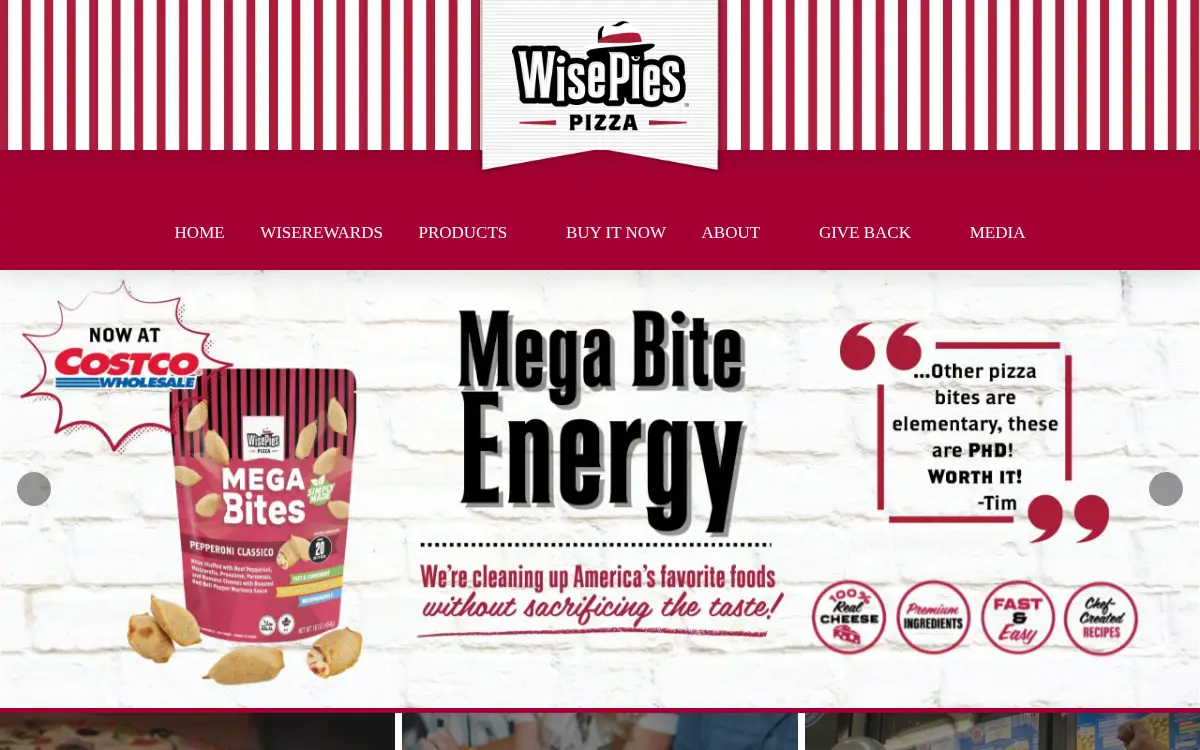 Homepage of Wisechoice Foods LLC
