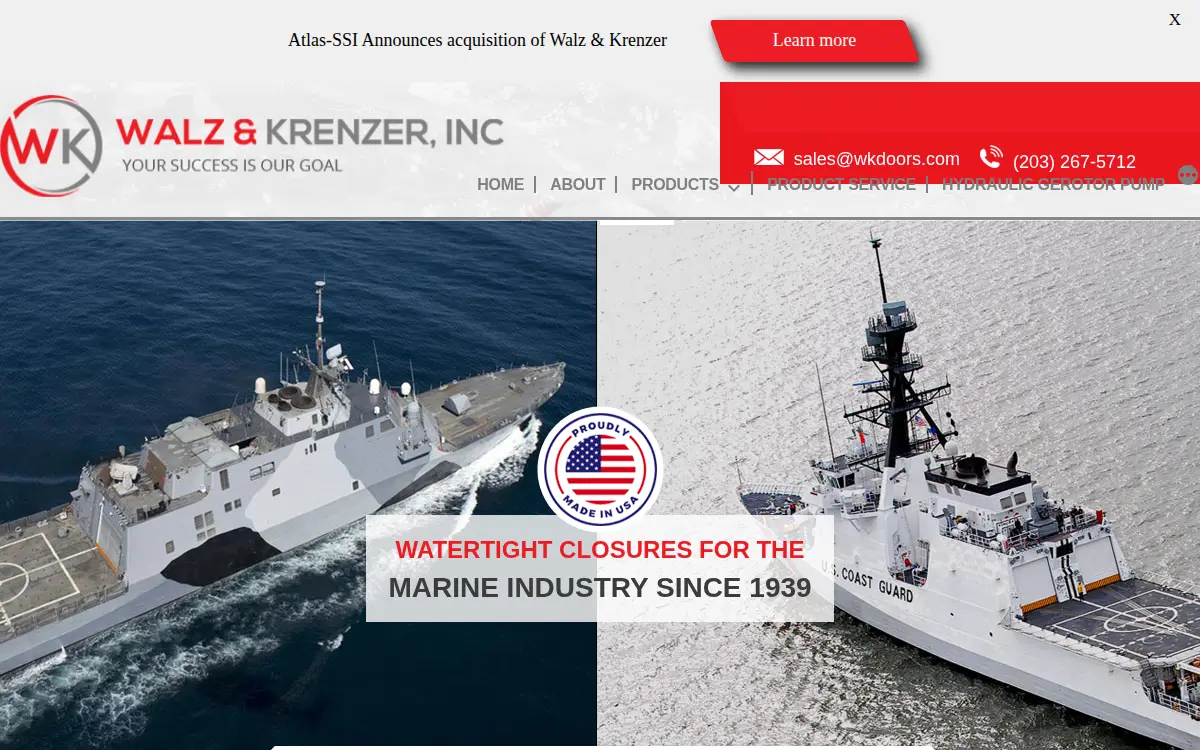 Homepage of Walz & Krenzer INC