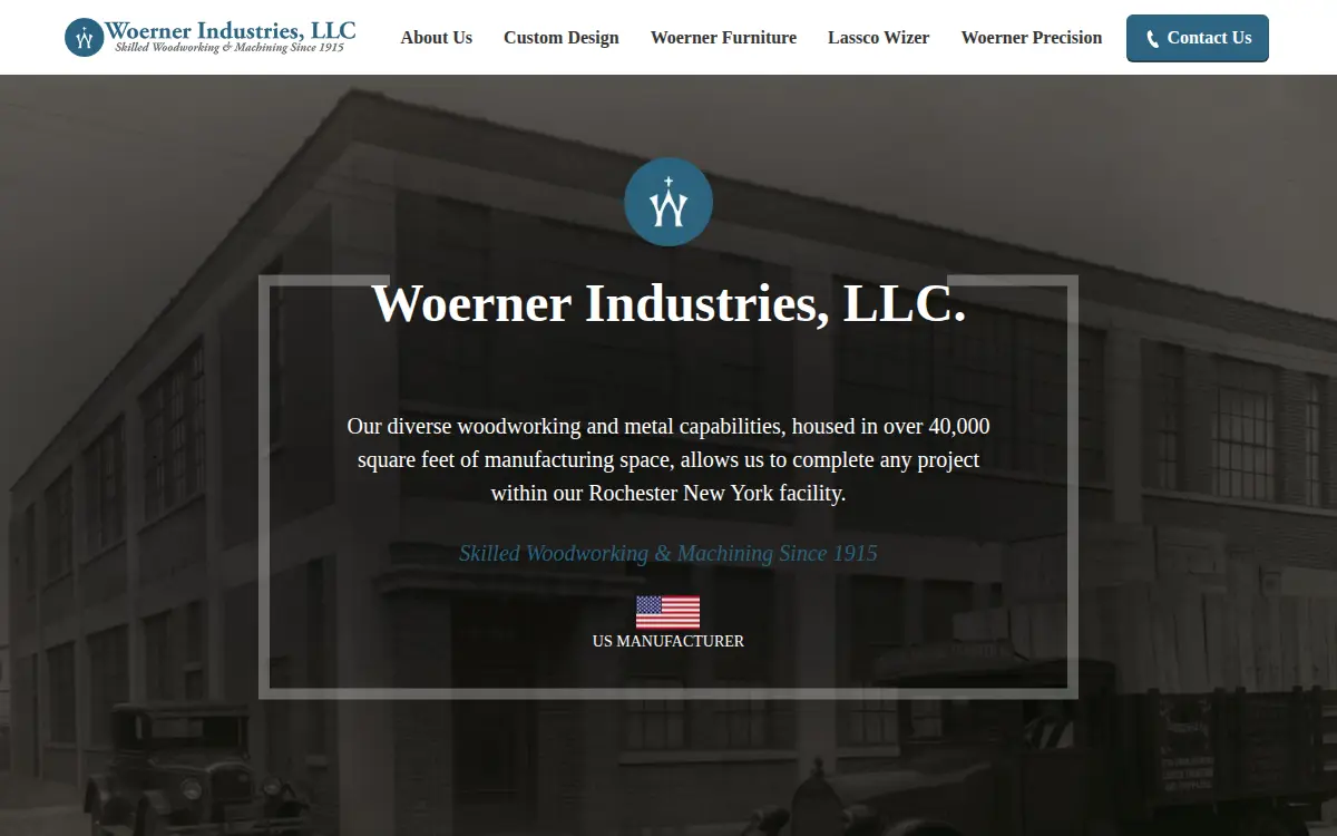 Homepage of Woerner Industries LLC