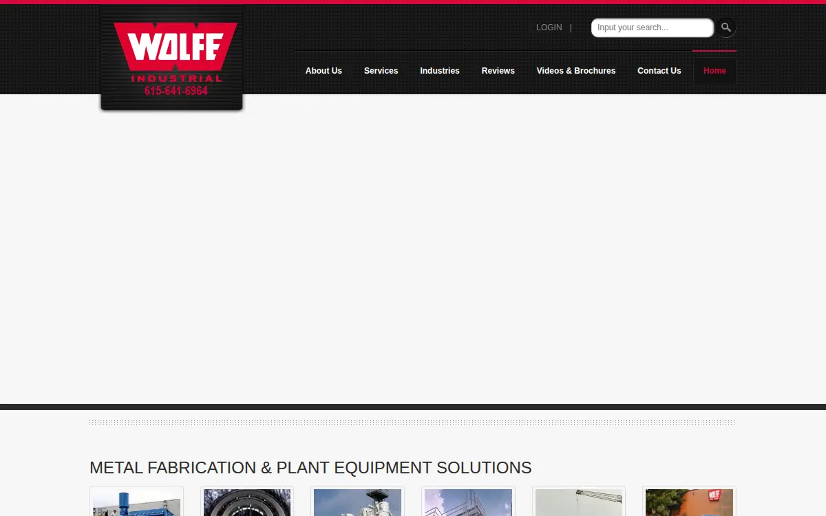 Homepage of Wolfe Industrial, INC.