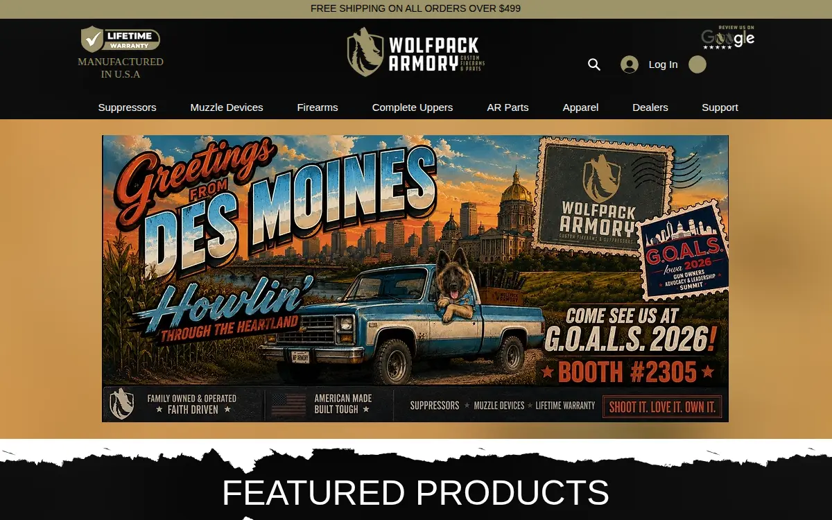 Homepage of Jw Manufacturing L.l.c