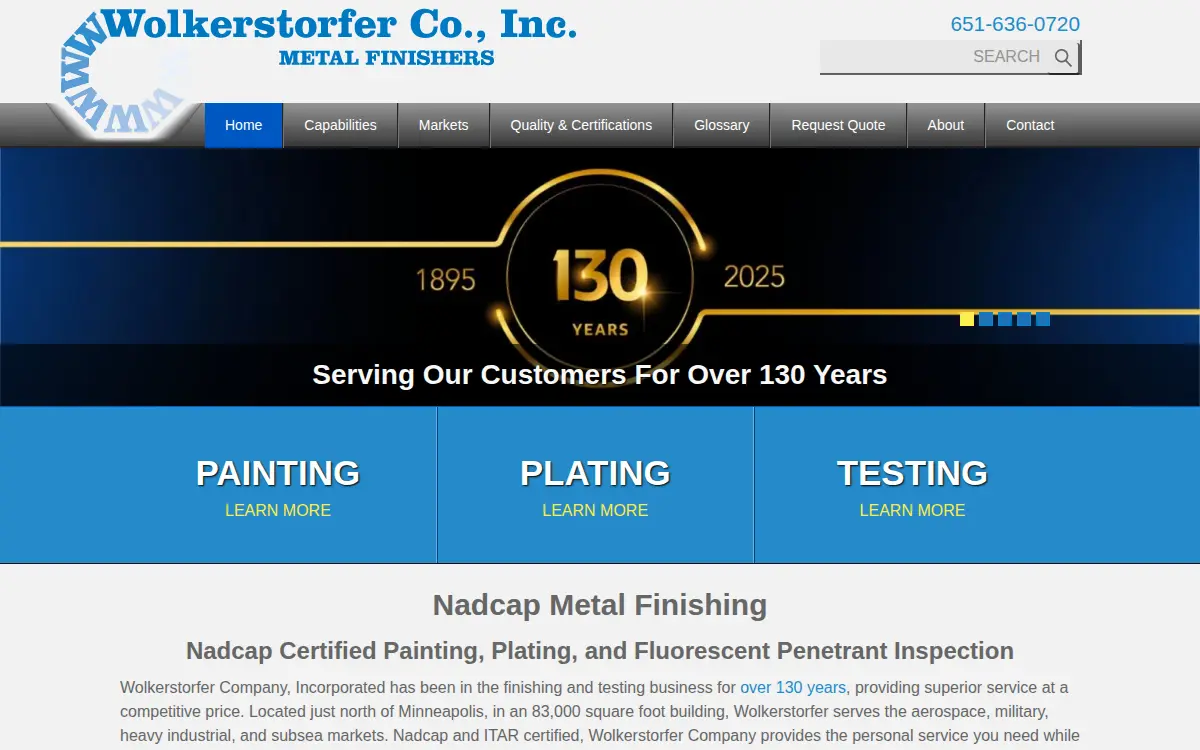 Homepage of Wolkerstorfer Co, INC