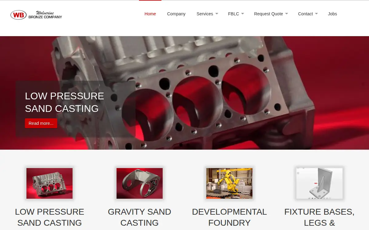 Homepage of Wolverine Bronze CO