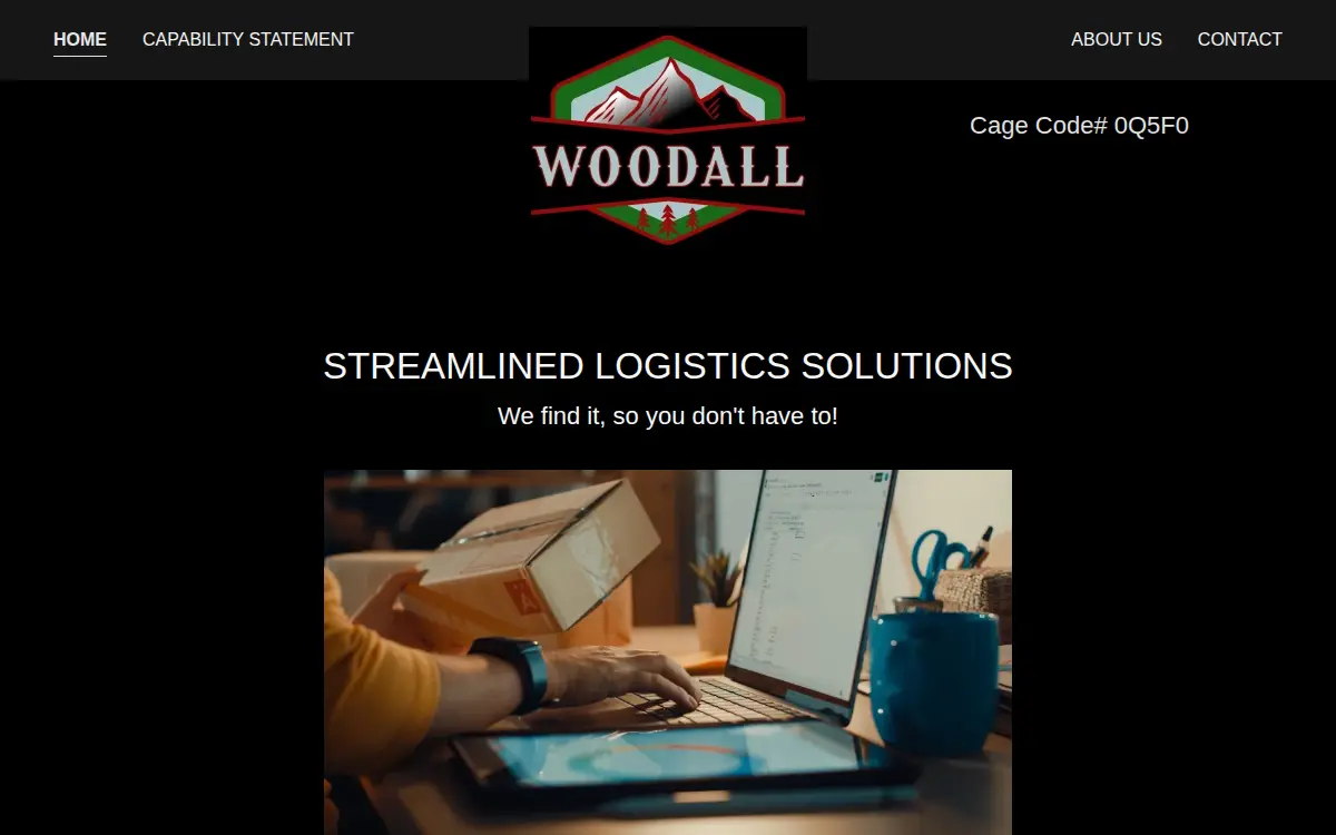 Homepage of Woodall LLC