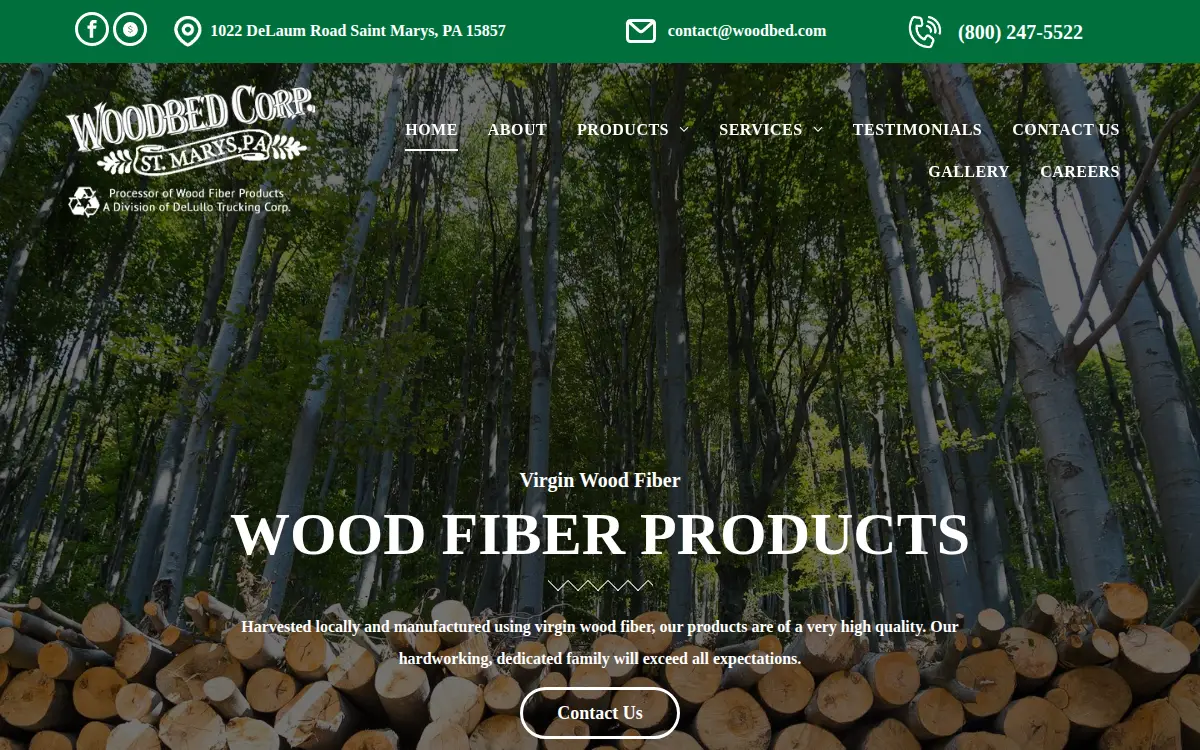 Homepage of Woodbed CORP.