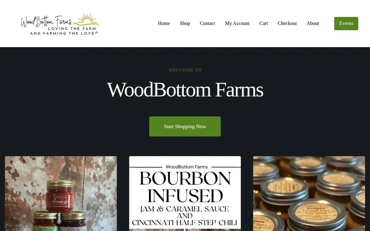 Homepage of Woodbottom Farms, LLC