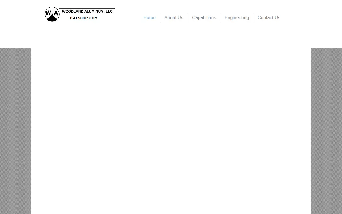 Homepage of Woodland Aluminum LLC