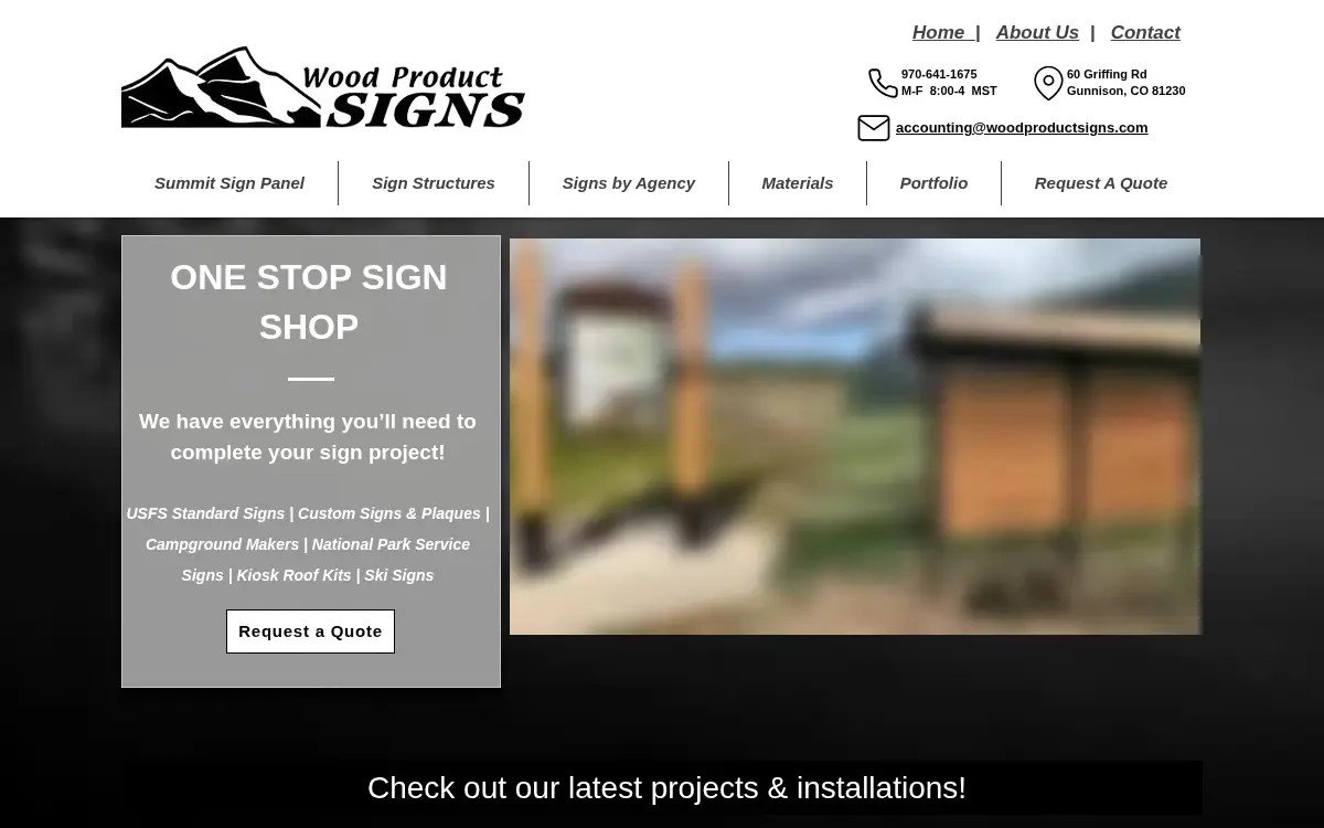 Homepage of Rocky Mountain Aluminum Sign & Supply LLC