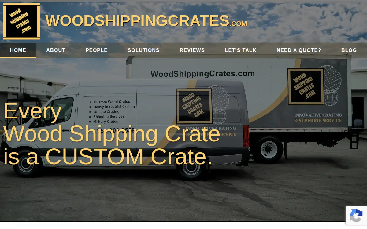 Homepage of Woodshippingcrates.com, INC.