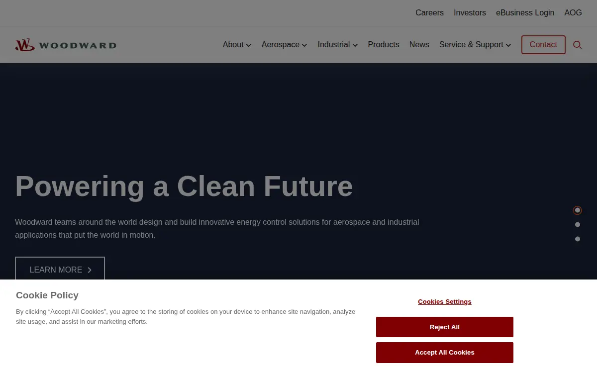 Homepage of Woodward Hrt, INC.
