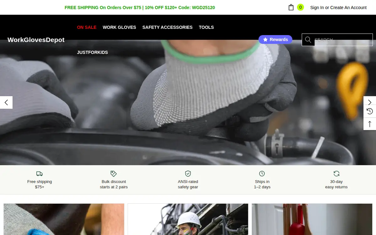 Homepage of G & F Products, INC.