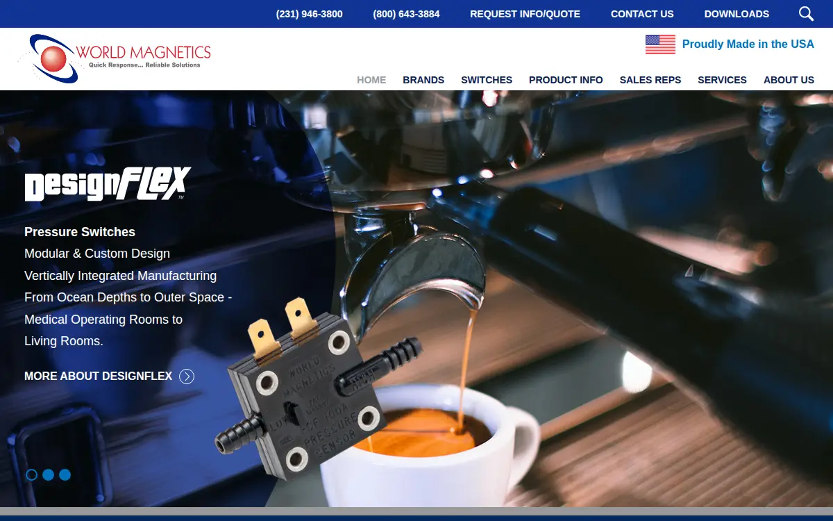 Homepage of World Magnetics Company LLC