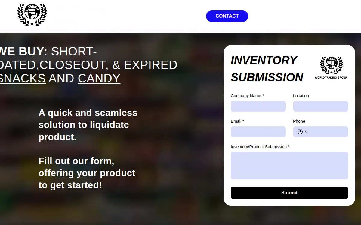Homepage of World Trading Group, LLC