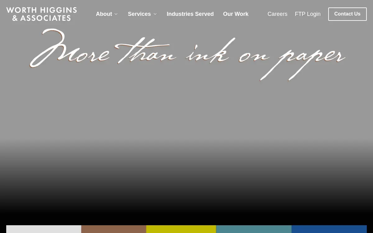 Homepage of Worth Higgins & Associates, INC.