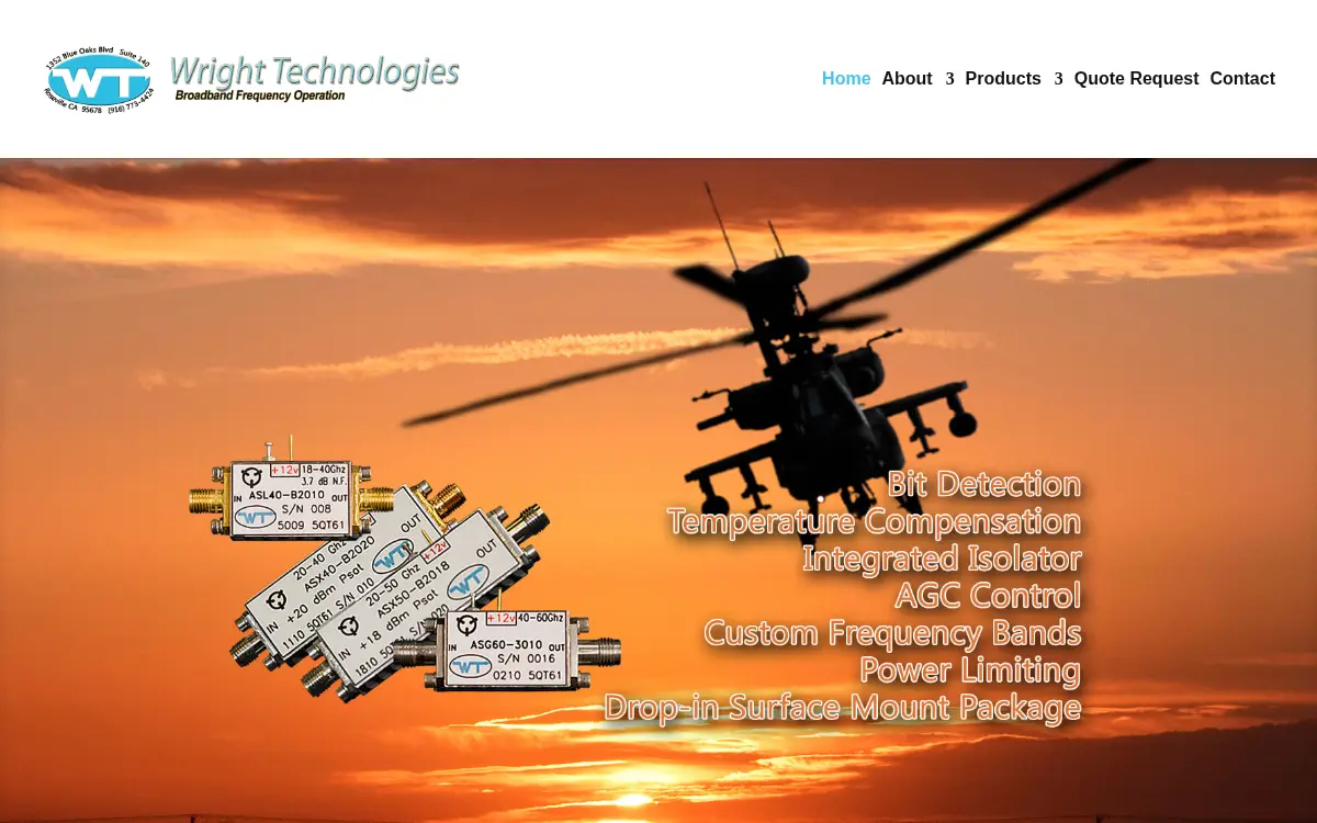 Homepage of Wright Technologies INC.