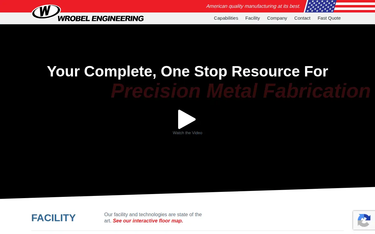 Homepage of Wrobel Engineering CO. INC.