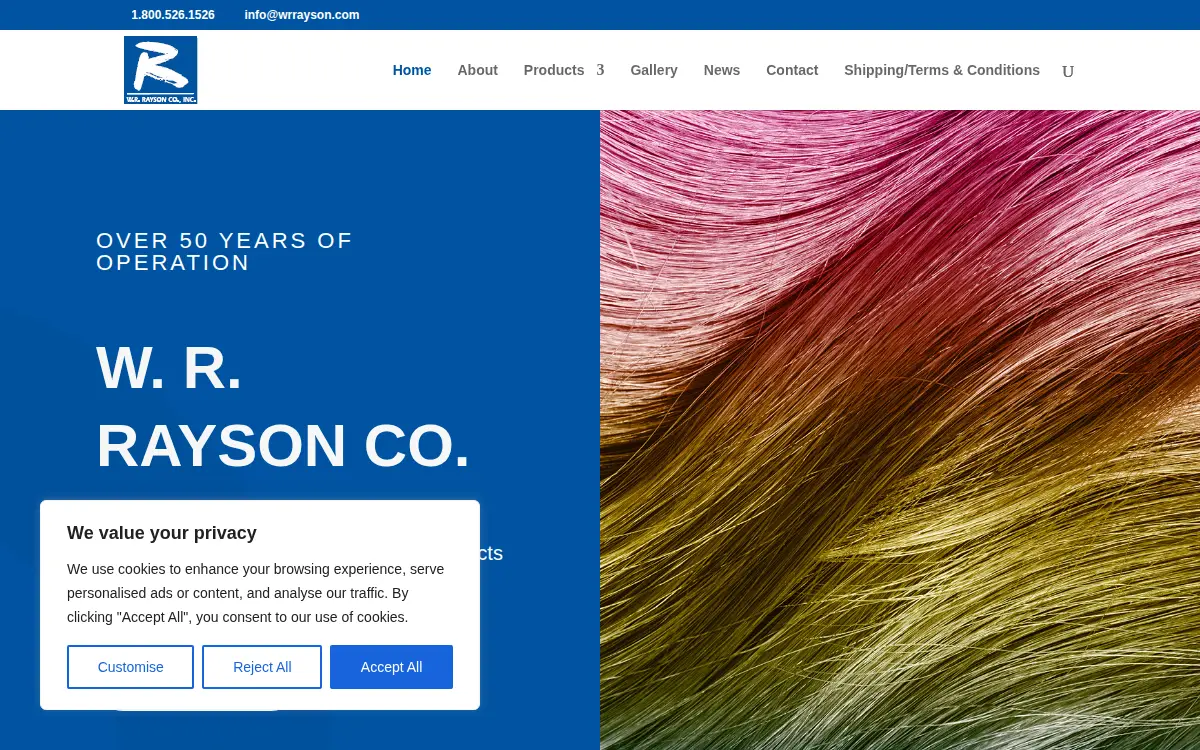 Homepage of W.r. Rayson Co., INC.